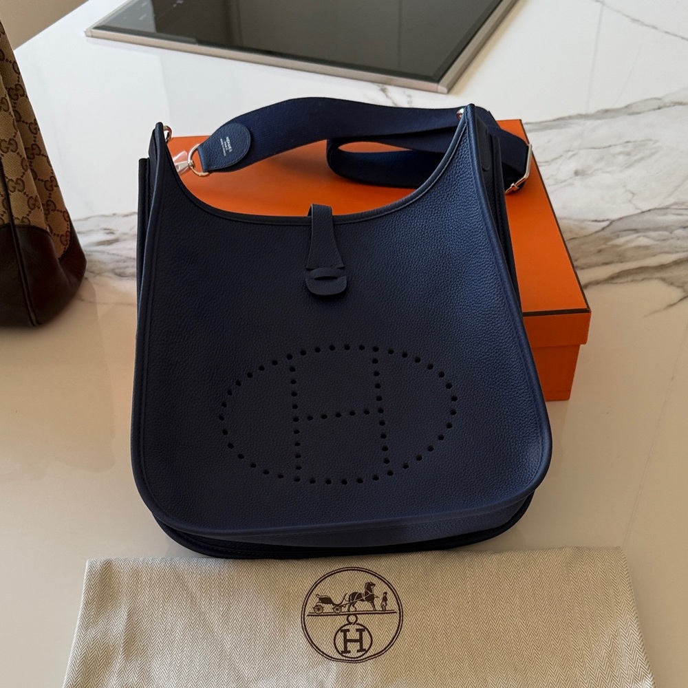 Hermes Blue Sapphire Clemence Evelyne III